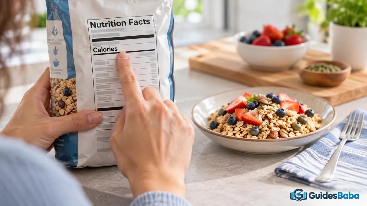 read nutrition facts label: calories line