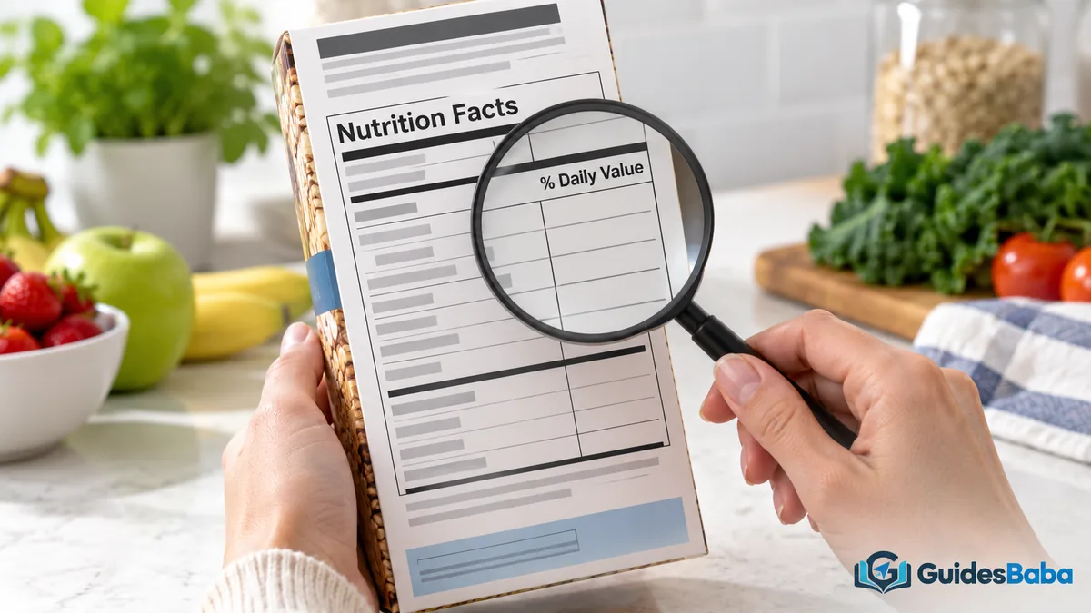 read nutrition facts label: percent daily value