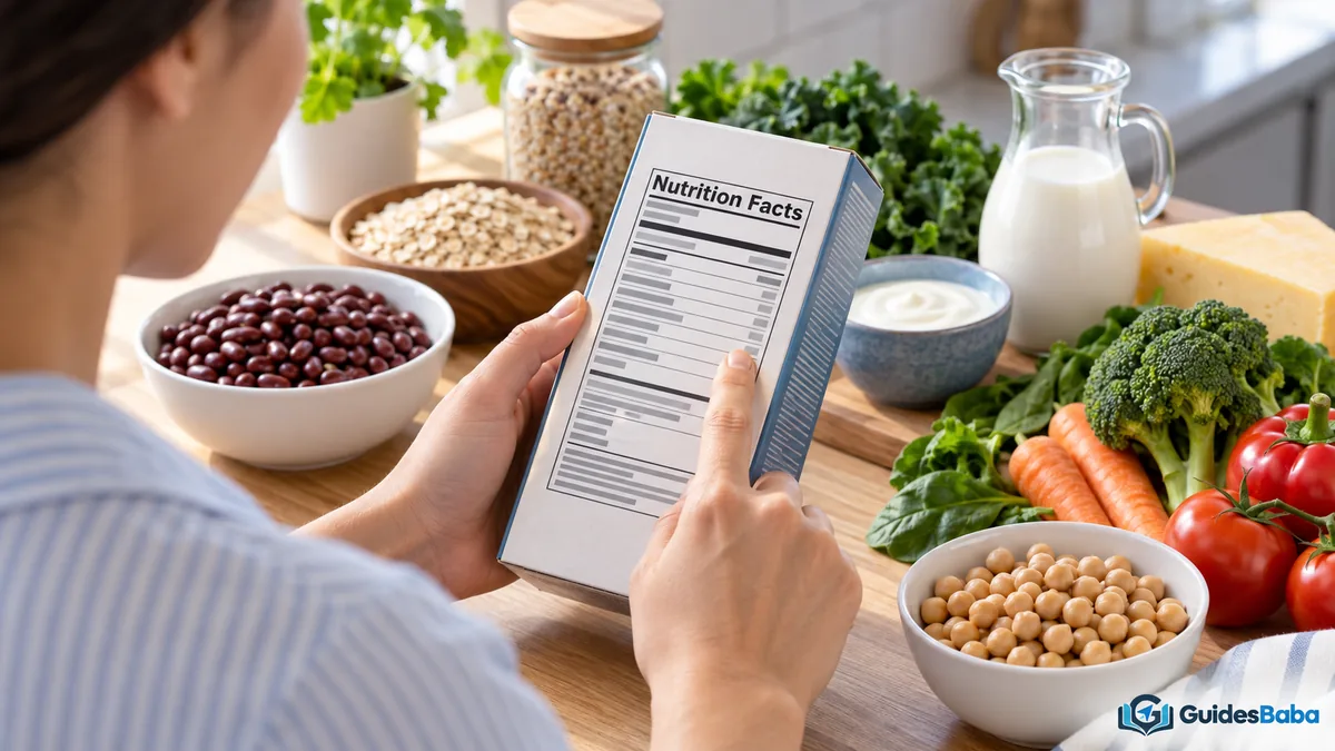 read nutrition facts label: nutrients to get