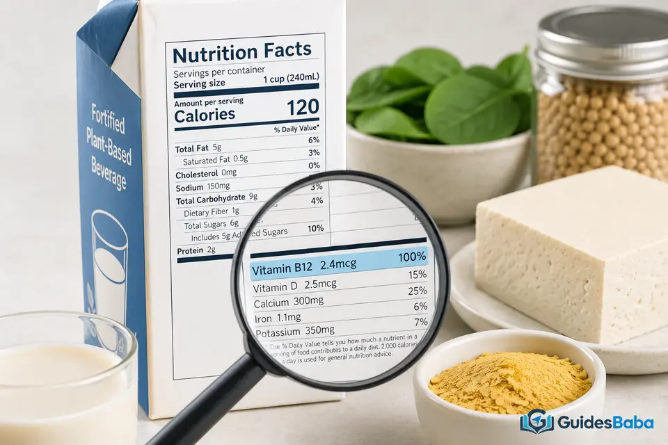 Finding vitamin B12 on food labels