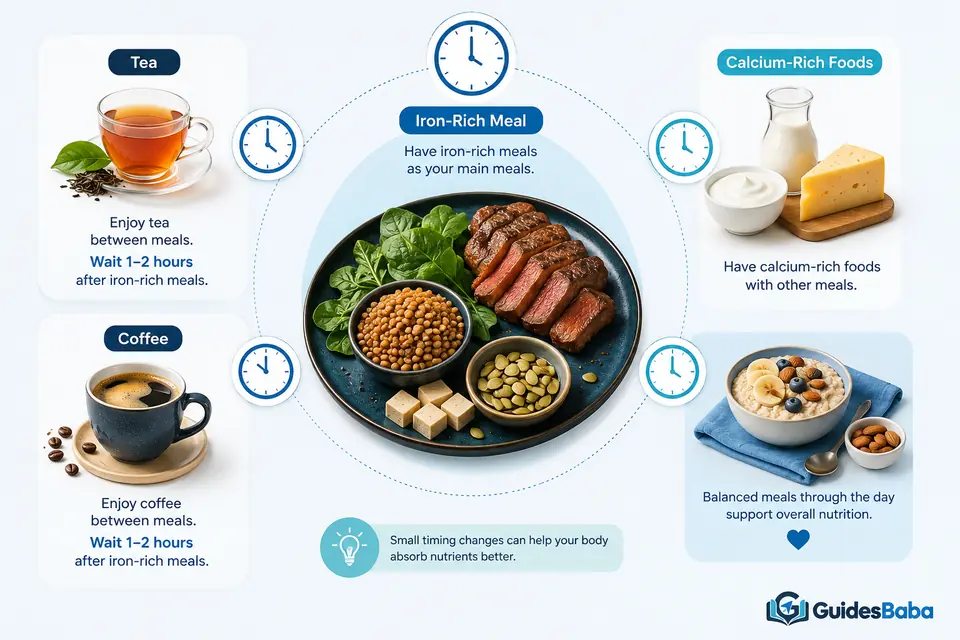 Meal timing factors that affect iron absorption