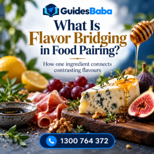 What is flavor bridging in food pairing? GuidesBaba illustration featuring cheese, honey, figs, grapes and walnuts.